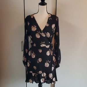 Pretty floral wrap dress